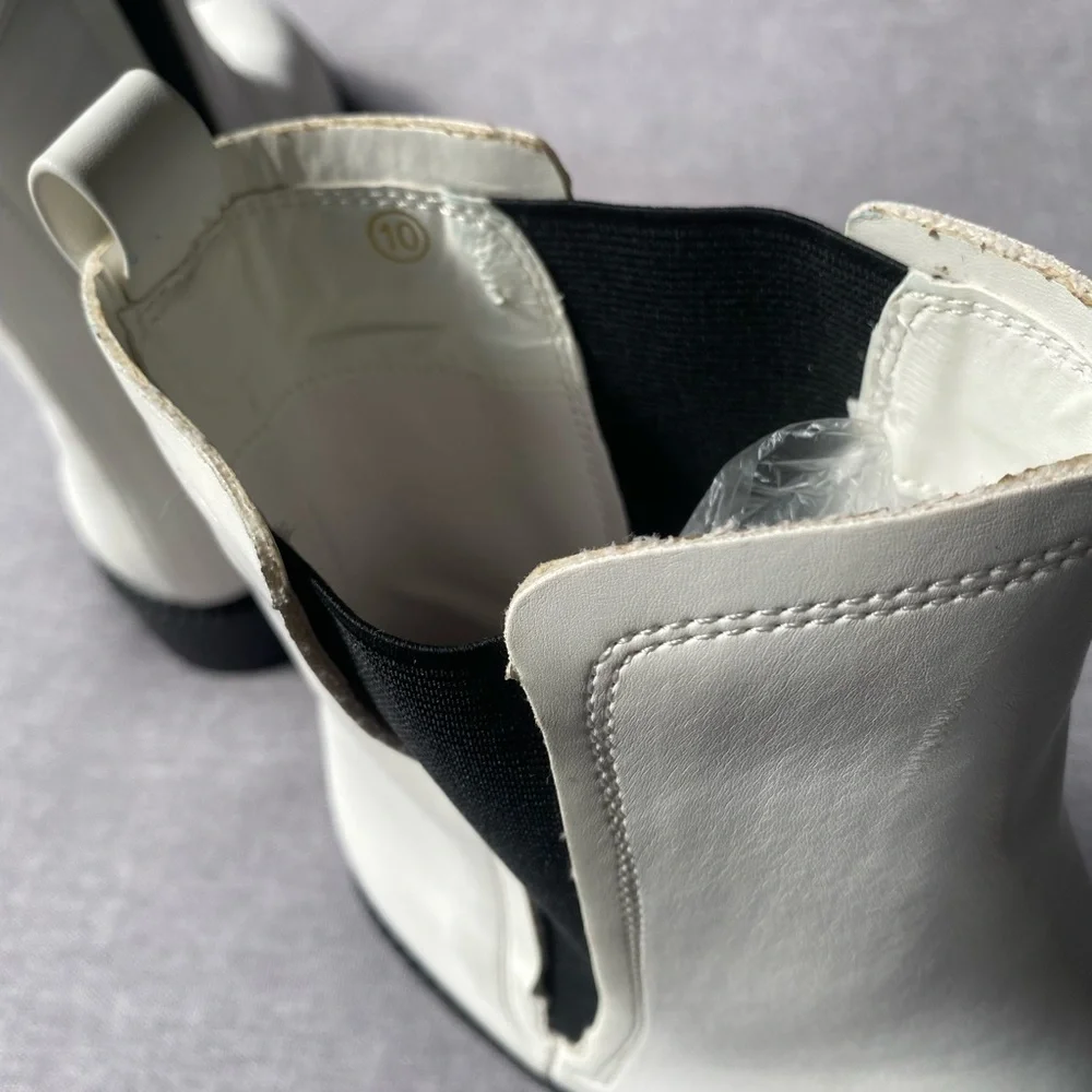 ZBY Women's Lug Sole Platform Ankle Boots Chelsea Size 10